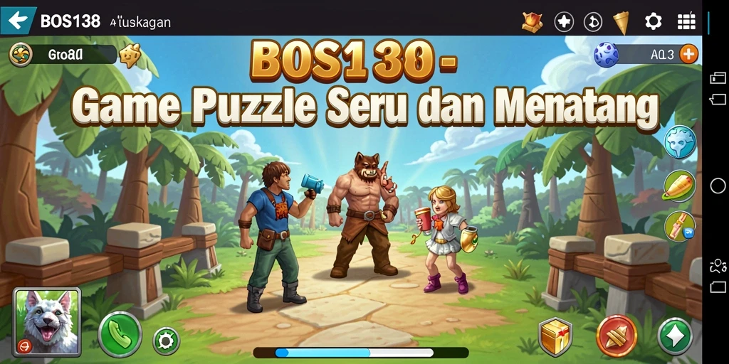 Screenshot game BOS138 menunjukkan pemain menyelesaikan puzzle dengan cepat.