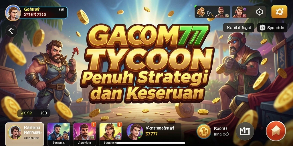 Tampilan gameplay GACOR777 yang menampilkan strategi pengelolaan bisnis.