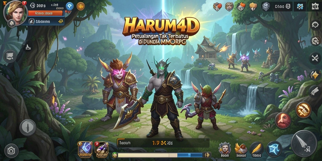 Tangkapan layar menunjukkan aksi seru dalam game MMORPG.