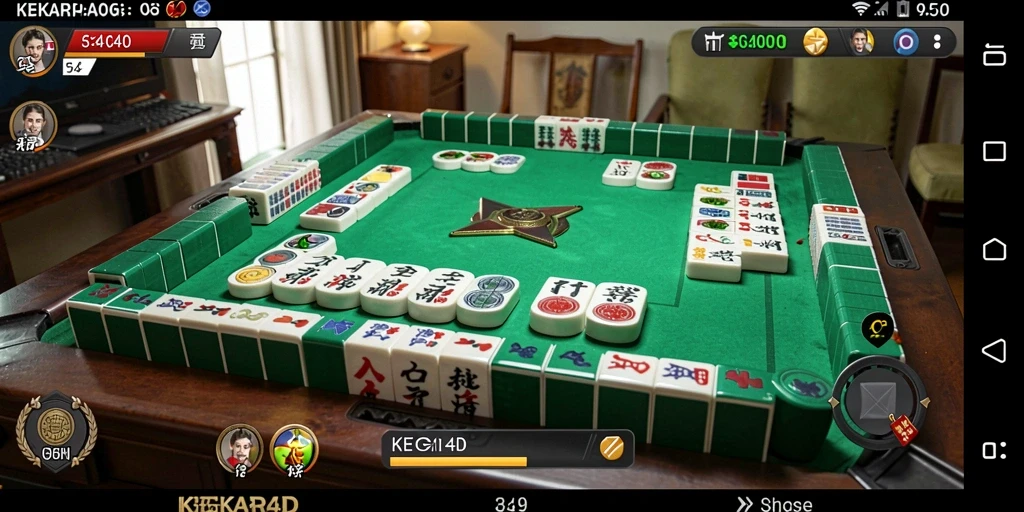 Tampilan gameplay seru dan strategi dalam KEKAR4D Mahjong.