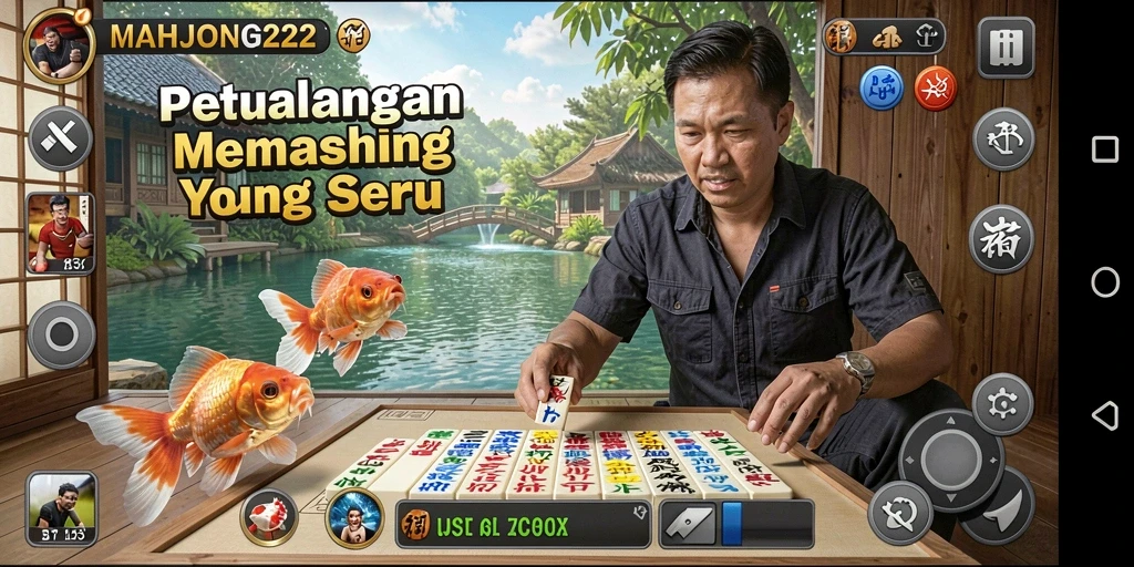 Tampilan gameplay <strong>MAHJONG222</strong> saat menangkap ikan di laut.