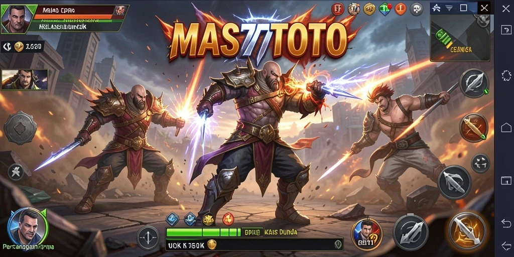 Tampilan gameplay epik dalam pertarungan di MAS77TOTO.