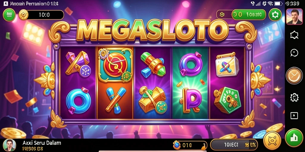 Tampilan fantastis dari gameplay MEGASLOTO yang penuh aksi.