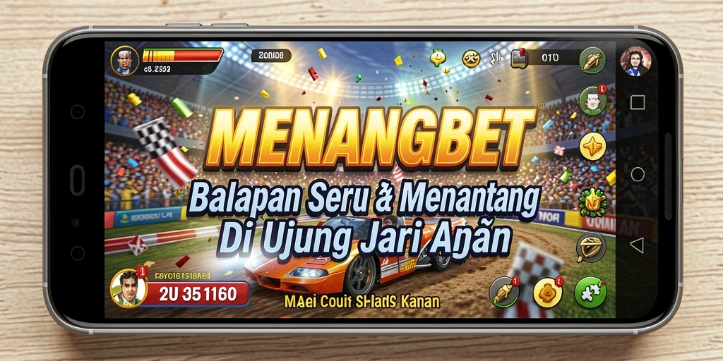 Tampilan gameplay MENANGBET yang seru dan mendebarkan saat balapan.