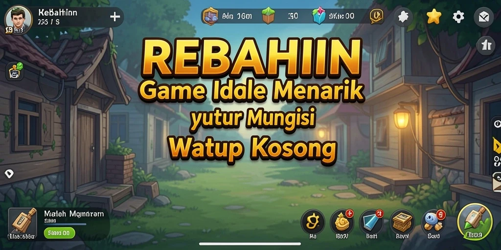 Screenshot gameplay REBAHIN menampilkan fitur idle yang menarik.