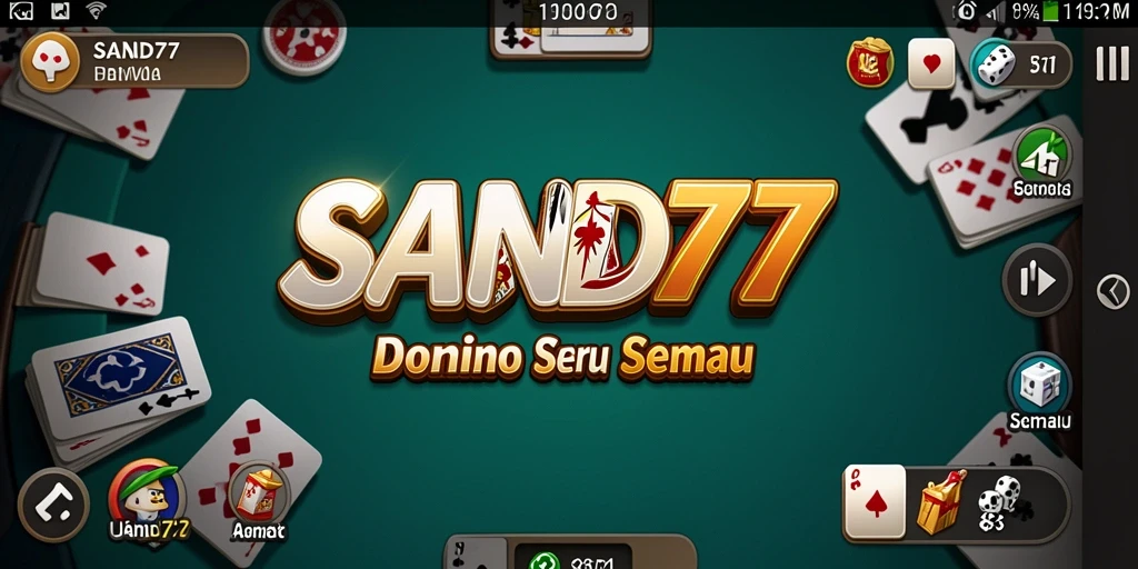 Screenshot SAND77 menampilkan gameplay domino yang menarik dan seru.