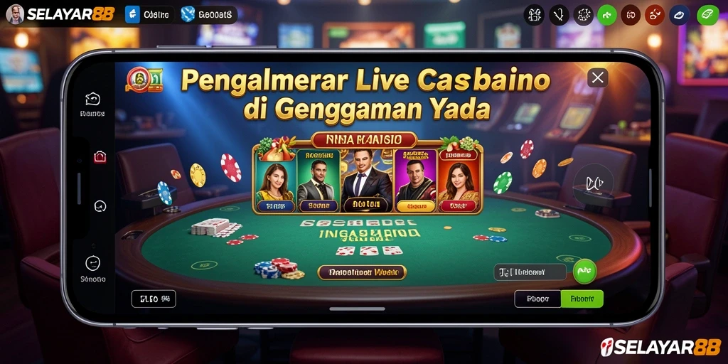 Tampilan gameplay Live Casino di SELAYAR88 yang mendebarkan dan interaktif.