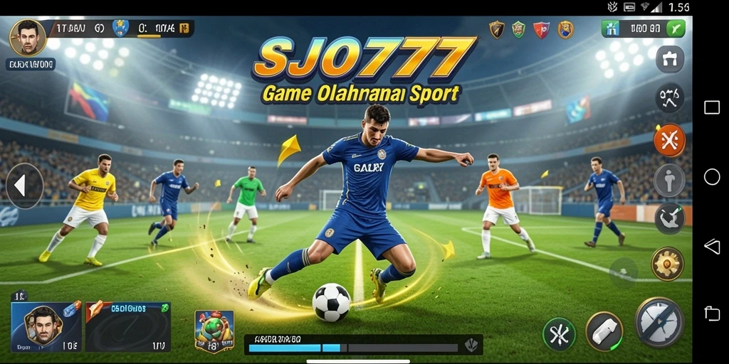 Screenshot gameplay SJO777 yang menunjukkan momen penting dalam pertandingan olahraga.